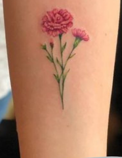 January birth flower tattoo