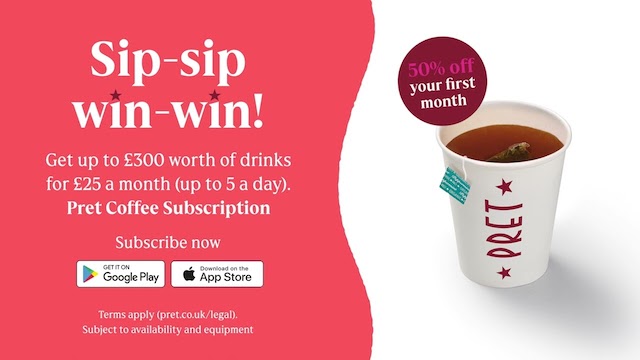 Pret a manger subscription